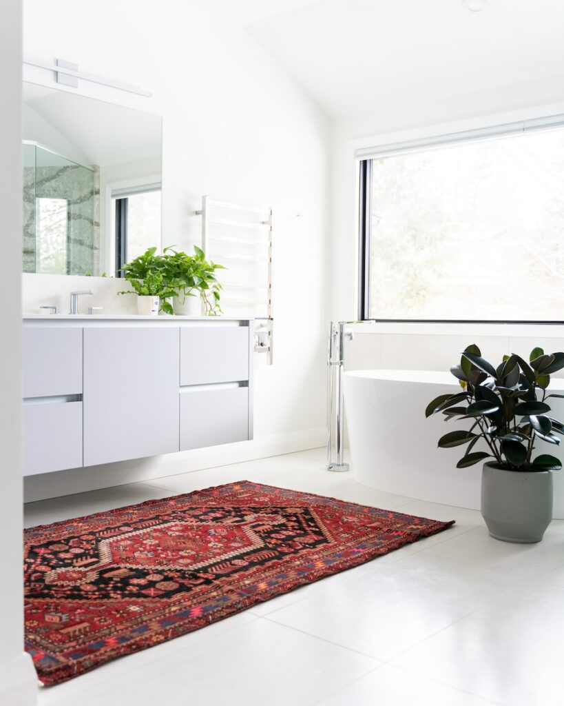 green potted plant on white wooden cabinet